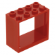 LEGO ablakkeret 2×4×3, piros (60598)